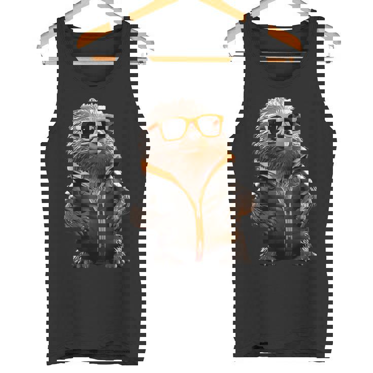 サングラスをかけたモグラかわいいモグラかわいいモグラ タンクトップ