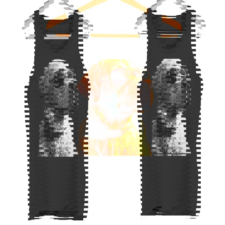 サングラスをかけたラブラドール・レトリバー 愛犬ラブラドール タンクトップ