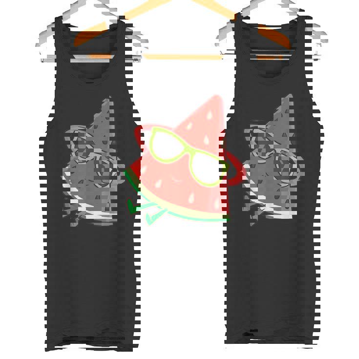 サングラス面白いスイカとスイカの夏のメロン タンクトップ