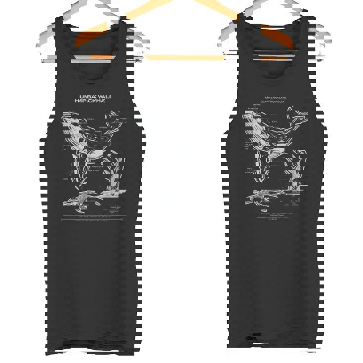 ザトウクジラの解剖学アパレルクジラ航海 タンクトップ