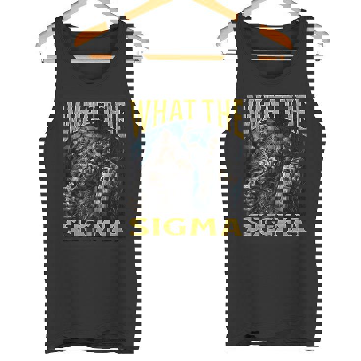 ザ・シグマ・ファニー・ハード・スケルトン・ミーム・ブートレグ タンクトップ