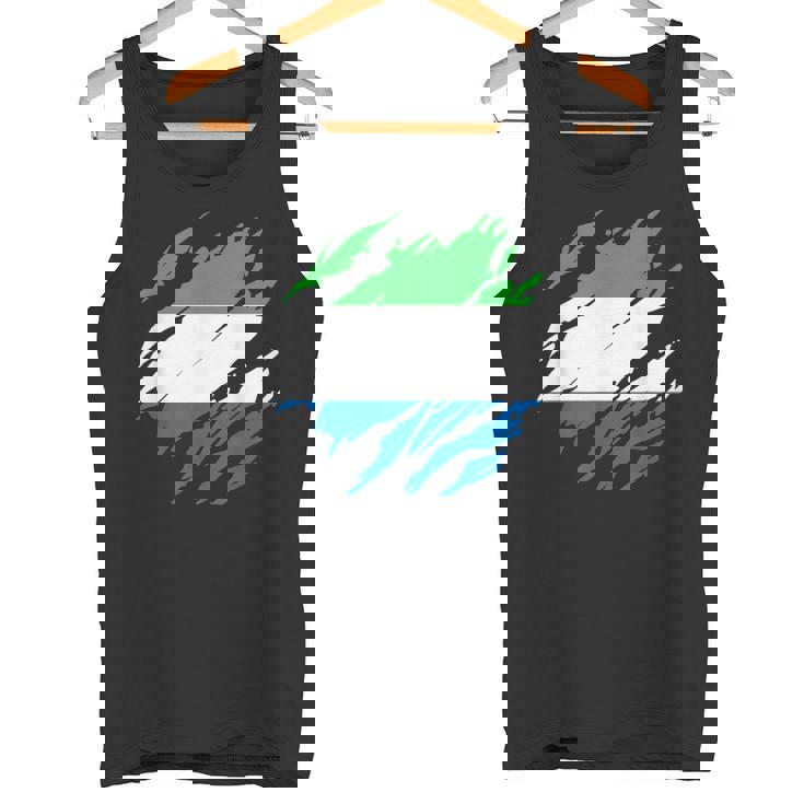 シエラレオネの国旗シエラレオネ タンクトップ