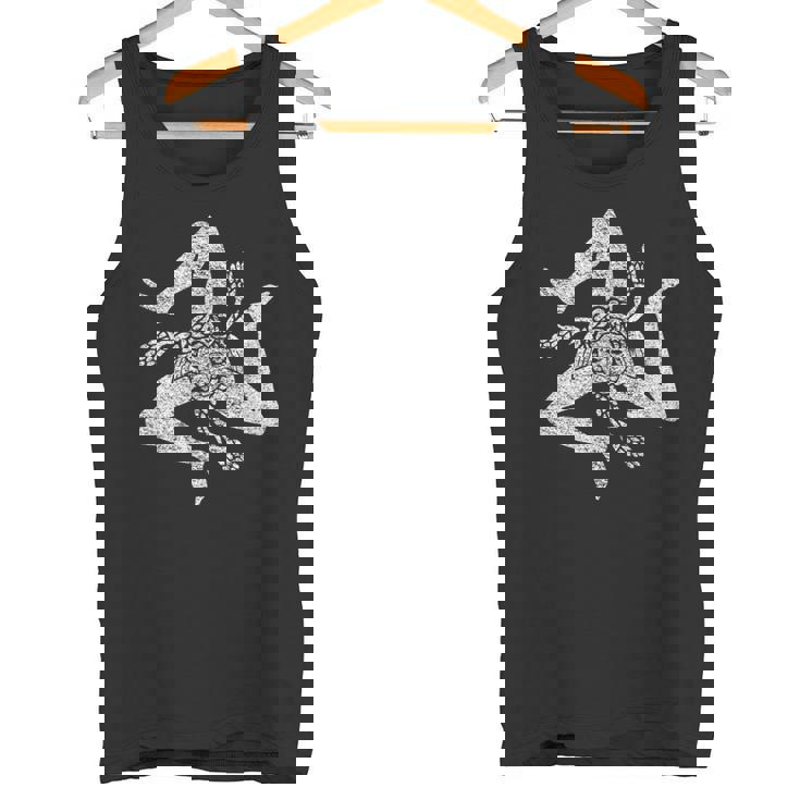 シチリア イタリア 旗 トリスケリオン シチリア パレルモ 地中海 タンクトップ