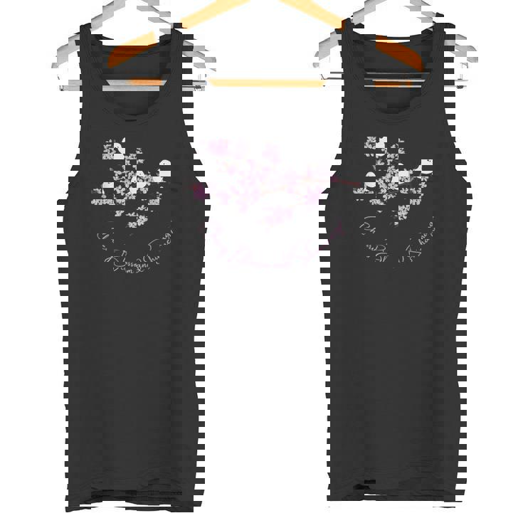 シマエナガと桜の木 シマエナガと桜の花 満開の桜 日本の美しい風景 また冬に会おうね タンクトップ