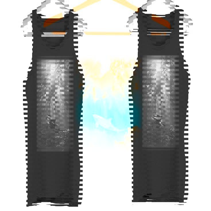 シャチが特徴的なシャチ。 タンクトップ