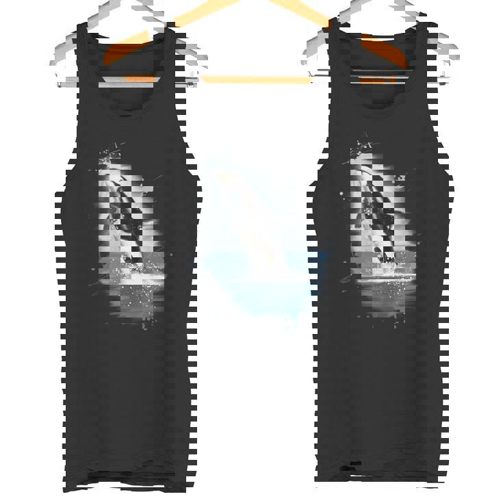 シャチとシャチのギフト タンクトップ