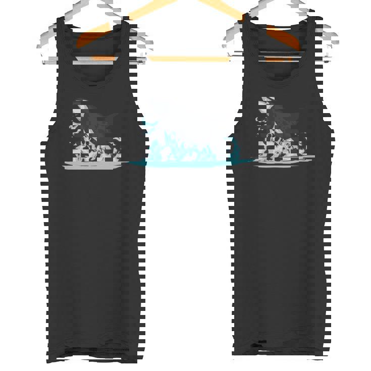 シャチギフトジャンピングオルカシャチ 長袖tシャツ タンクトップ