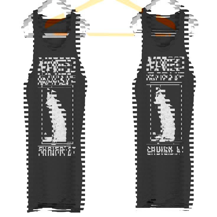 シュレディンガーの猫 指名手配の猫 死んで生きている 物理学 物理学者 タンクトップ