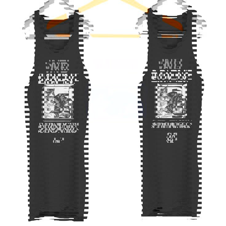 シュレディンガーの猫指名手配教師 物理科学教授 タンクトップ