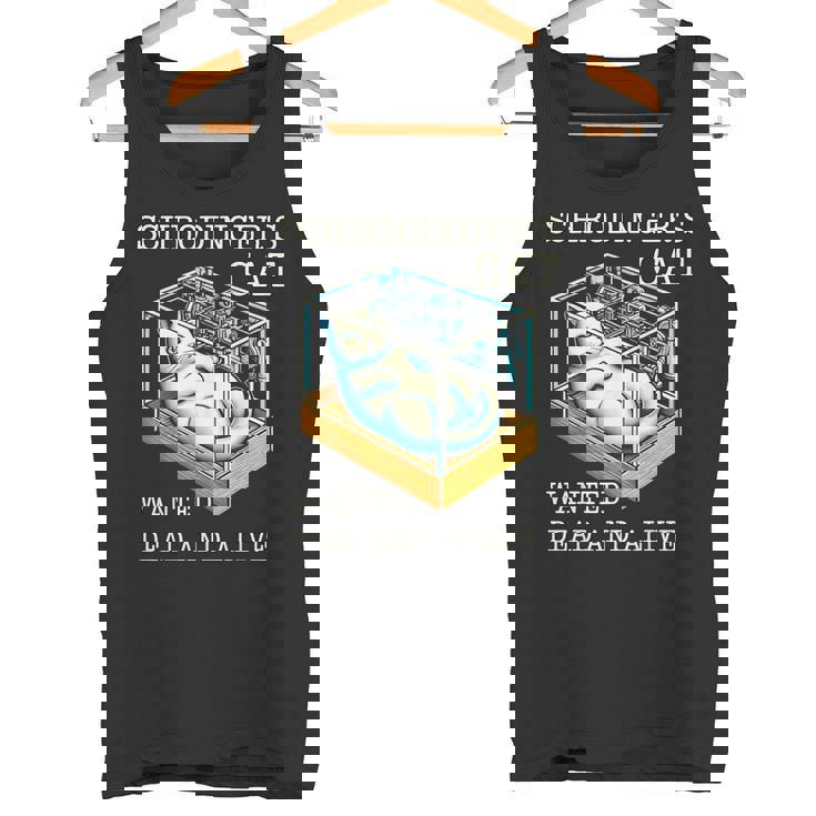 シュレディンガーの猫指名手配教授 科学物理教師 タンクトップ