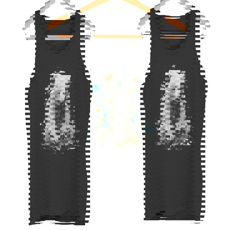 シロクマ 動物 モチーフ 作品 シロクマ タンクトップ