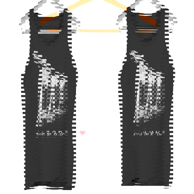 シンガポール マリーナベイ ヴィンテージ スカイライン アジア アイラブシンガポール I Loveingapore タンクトップ