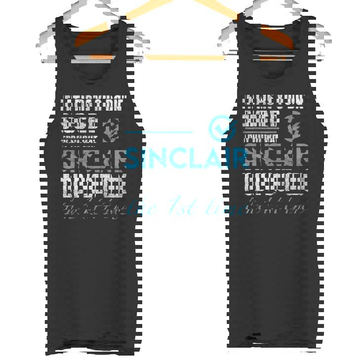 シンクレア名 シンクレアがあなたに言ったことを試してみてください タンクトップ