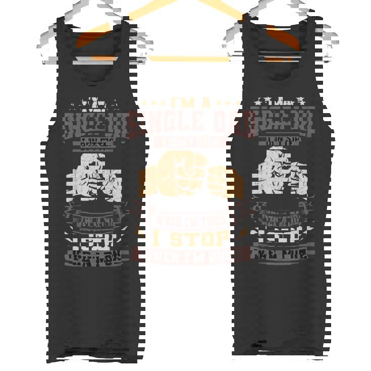 シングルパパ唯一の親ソロペアレントフッドローン・ファーザー タンクトップ