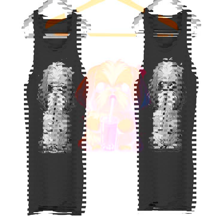 シーズー ボバティー バブルティー アニメ カワイイ 犬 タンクトップ