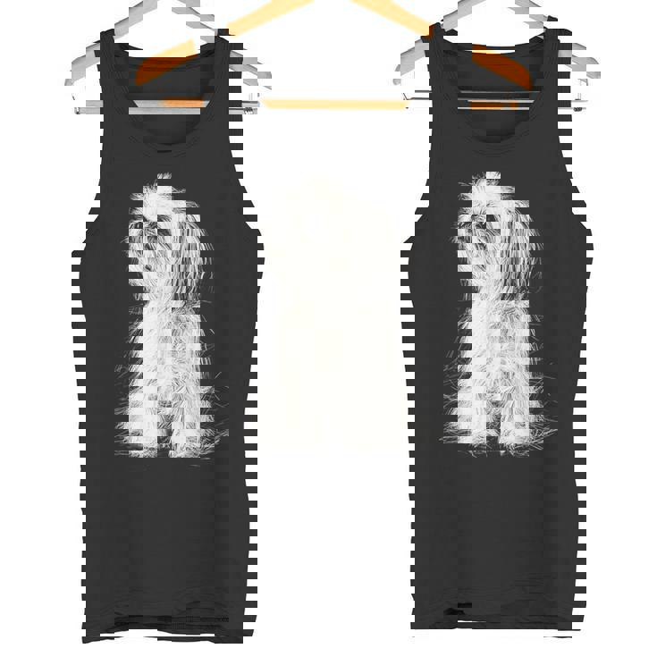 シーズー 犬 グラフィック ペット イラスト シーズー タンクトップ