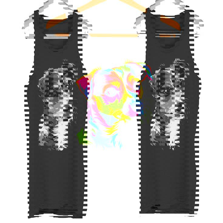 ジャック・ラッセル・テリア ブライトカラー ポップアート 愛犬家 タンクトップ