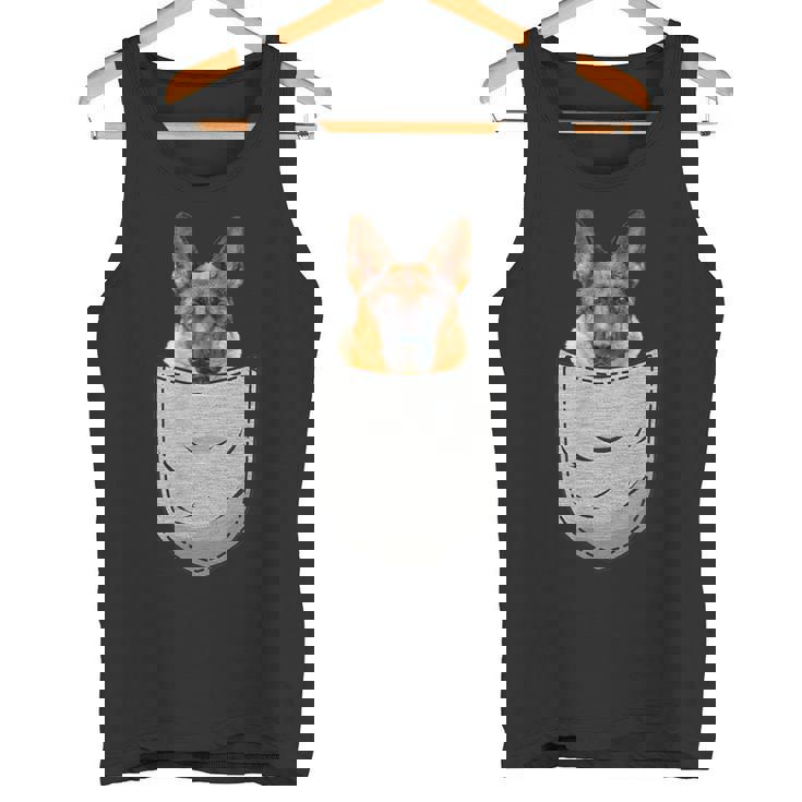 ジャーマンシェパード 犬の胸ポケット 犬の飼い主用 タンクトップ