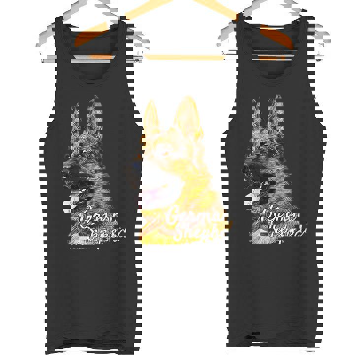 ジャーマンシェパード犬 愛国的なジャーマンシェパード警察犬 タンクトップ