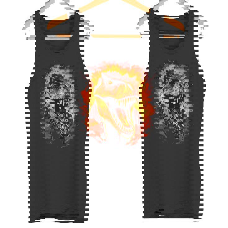 ジュラシックワールド ティラノサウルスレックス 恐竜の肖像画 タンクトップ