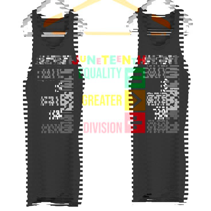 ジューンティーンスの平等は分裂よりも大きい タンクトップ