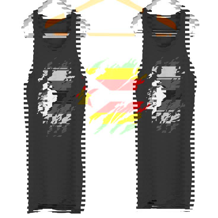 ジンバブエの旗ジンバブエ タンクトップ