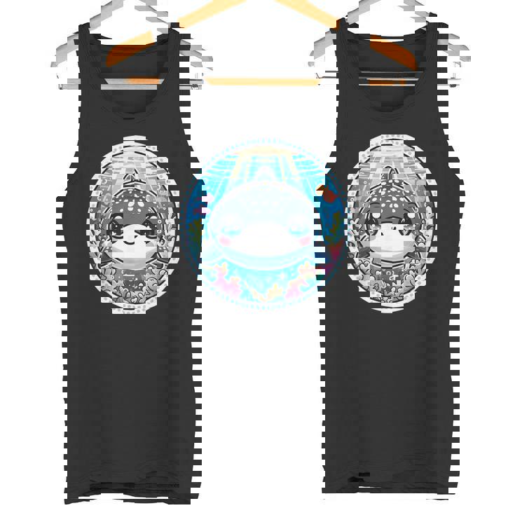 ジンベイザメ、ジンベエザメのアニメ、カワイイ・ジンベエザメ タンクトップ