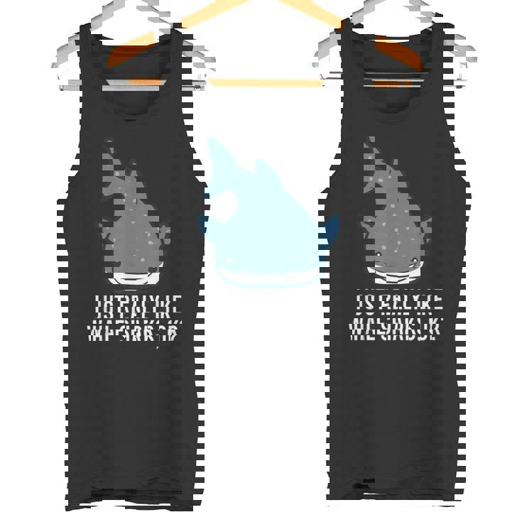 ジンベエザメが本当に好きだよ？かわいいジンベイザメ タンクトップ