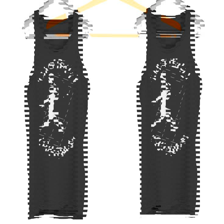 スカッシュプレーヤー I Just Really Lovequash タンクトップ