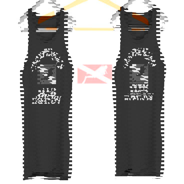 スキューバダイビング ダイバー ダウン ダイブ フラッグ ダイブ タンクトップ