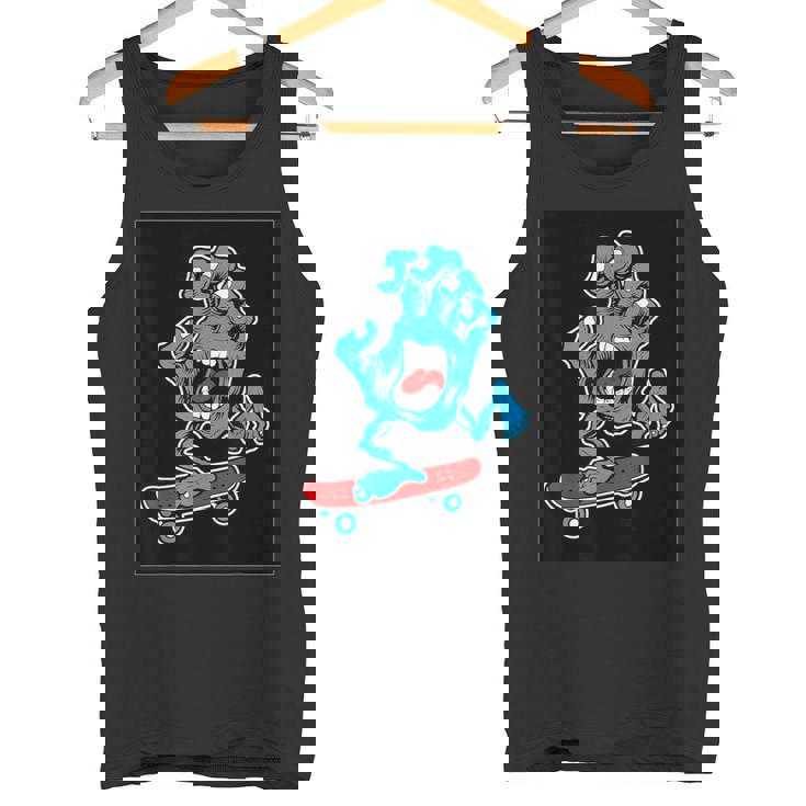 スクリーミング スケートボードハンド タンクトップ