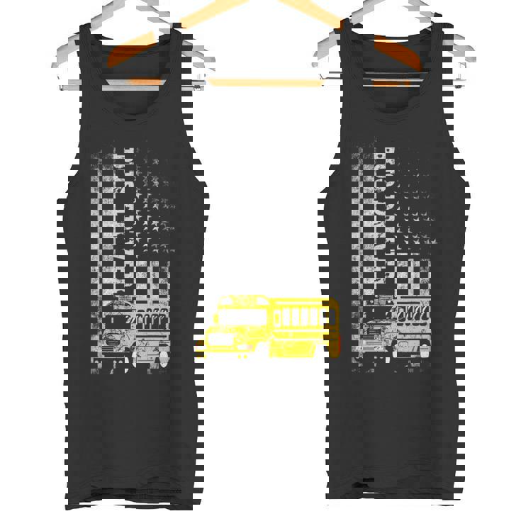 スクールバスドライバー アメリカ国旗 スクールバスドライバー用 タンクトップ