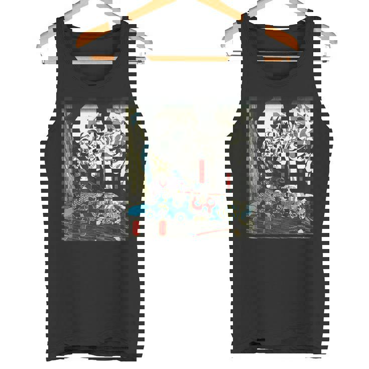 スケルトン 妖怪 歌川 国芳 日本美術 ハロウィン 相馬の古内裏 妖怪がしゃどくろと戦う大宅太郎光圀 タンクトップ