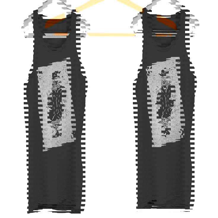 スケルトントランプキングギャンブル死神 タンクトップ