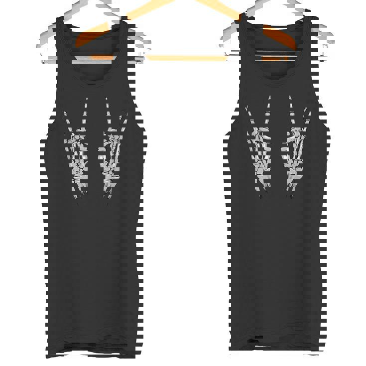 スケルトンハンド フレンチフォークロック ハードロック＆ヘヴィメタル タンクトップ