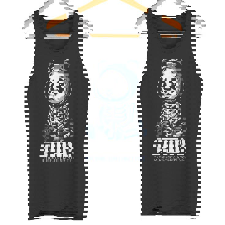 スケルトンパンダ 不気味なパンダベア タンクトップ