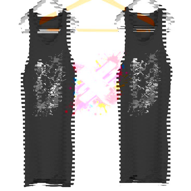 スケートボード ストリートアート スケートボード ファン タンクトップ