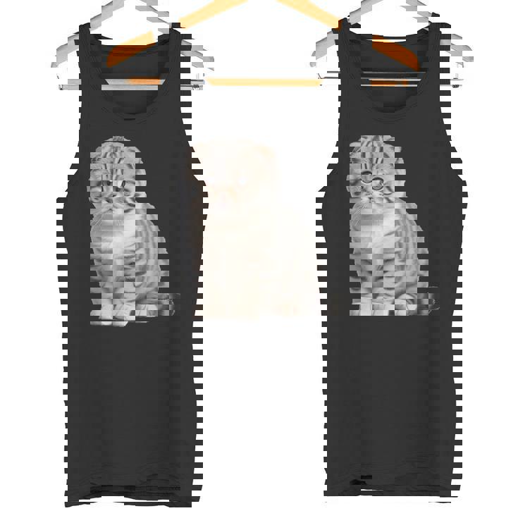 スコティッシュフォールド シンプルデザイン タンクトップ