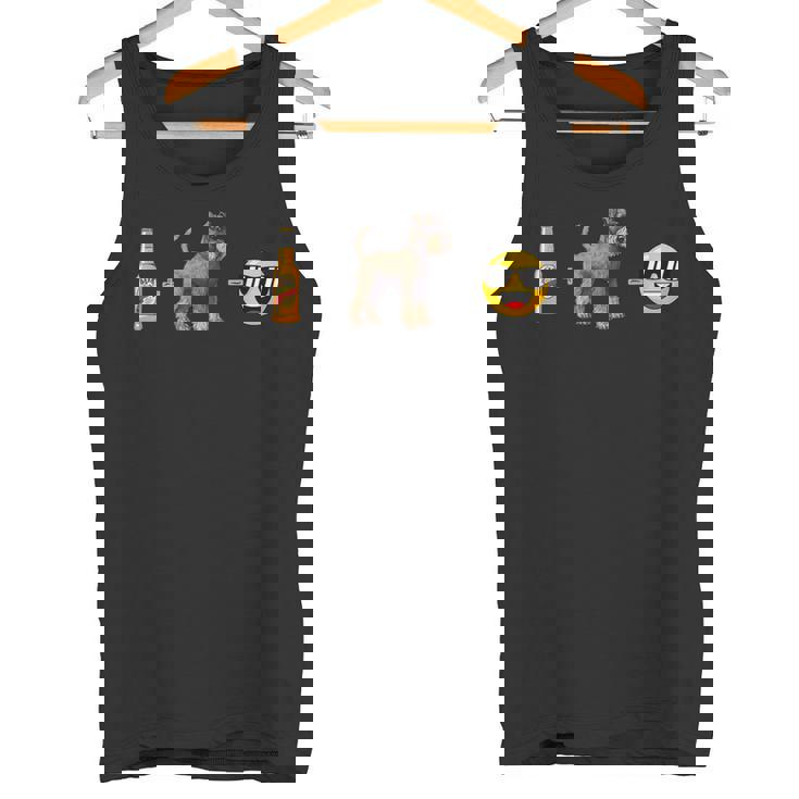 スタンダードシュナウザー ビールドッグダッドハッピーメンペットラバー タンクトップ