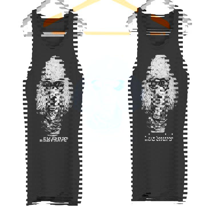 スタンダードプードル愛好家、I Havetandards、面白いプードルデザイン。 タンクトップ