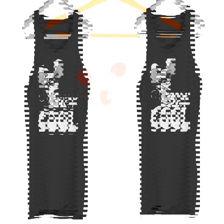 ステイ クール オーサム マウス ウェアリング サングラス 動物 ネズミ タンクトップ