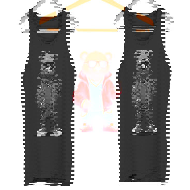 ストリートウェア ヒップホップ ラップ ラッパー ベア クール アーバン グラフィック タンクトップ