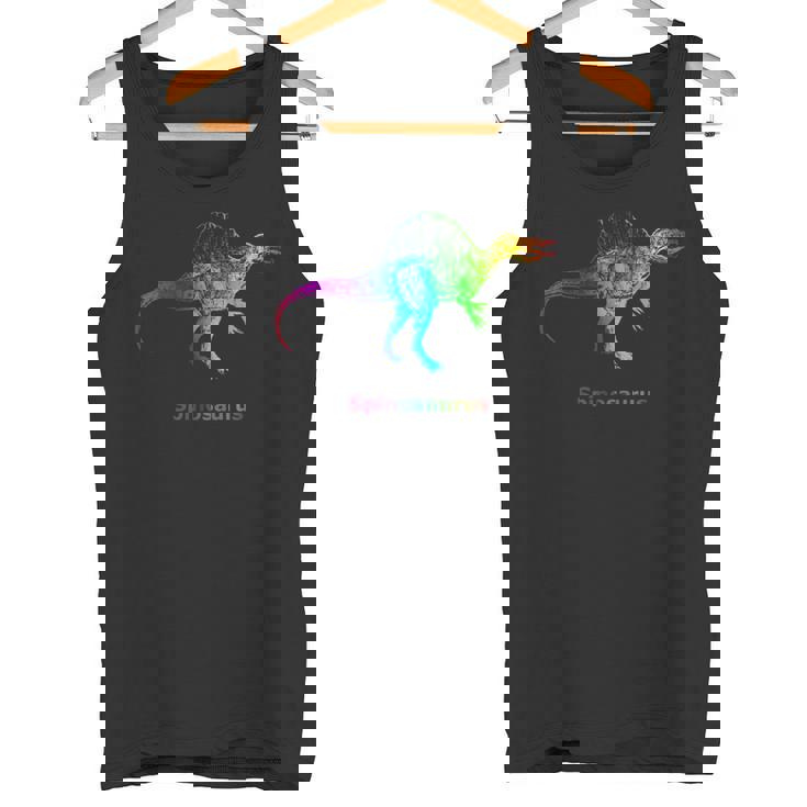 スピノサウルス 恐竜 レインボー スケルトン タンクトップ