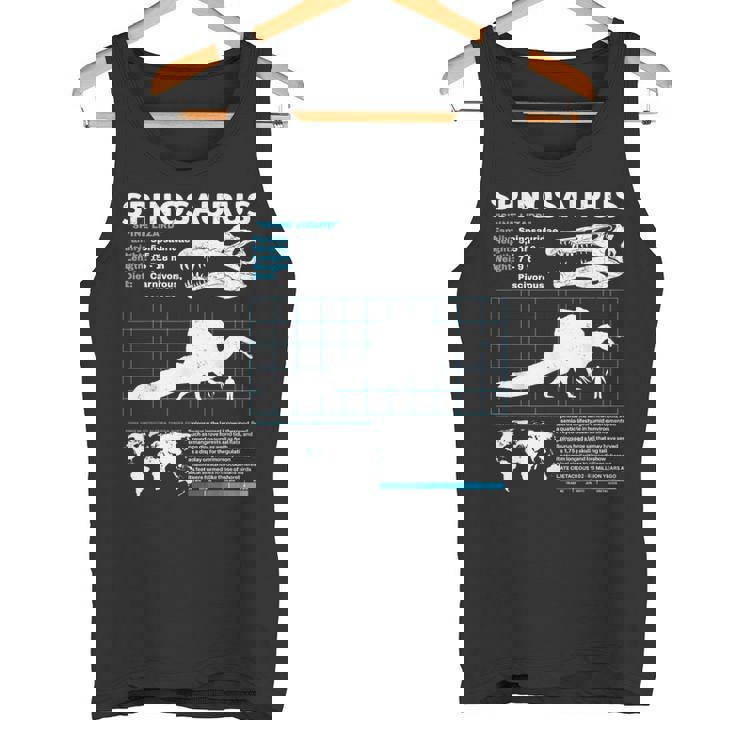 スピノサウルスのファクトシート タンクトップ