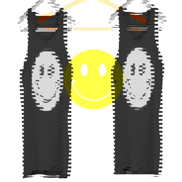 スマイル フェイス 笑顔（ベーシック）【スマイリー】ニコニコ 絵文字 黄色 ポップ かわいい イラスト タンクトップ