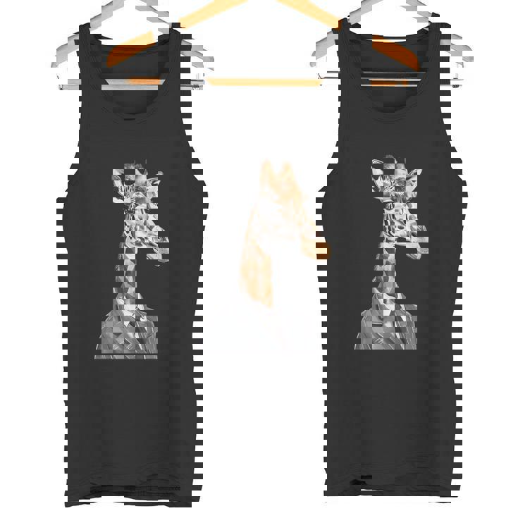 スーツ姿の面白いキリン タンクトップ