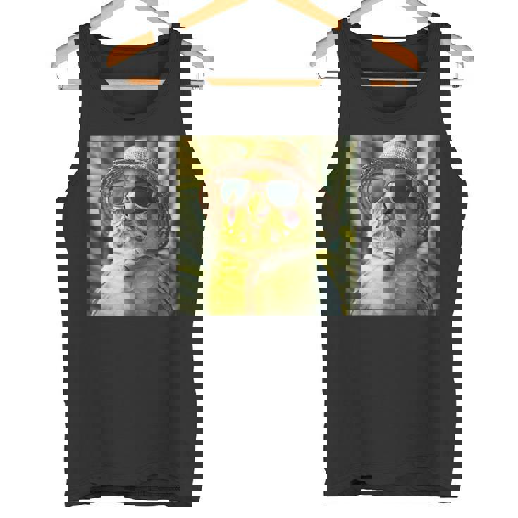 セキセイインコは休暇中、面白い動物、面白いオウム タンクトップ