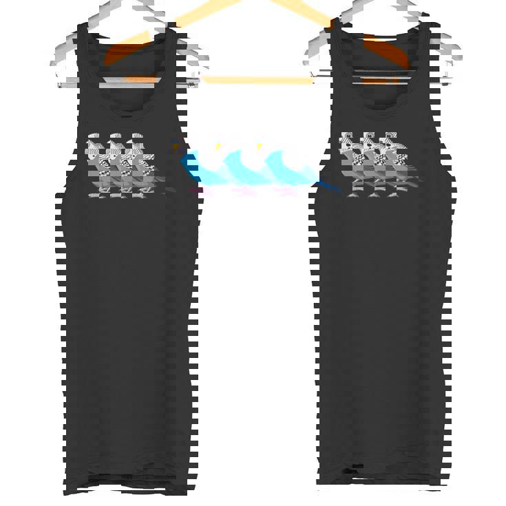 セキセイインコ鳥、セキセイインコ青い鳥 タンクトップ