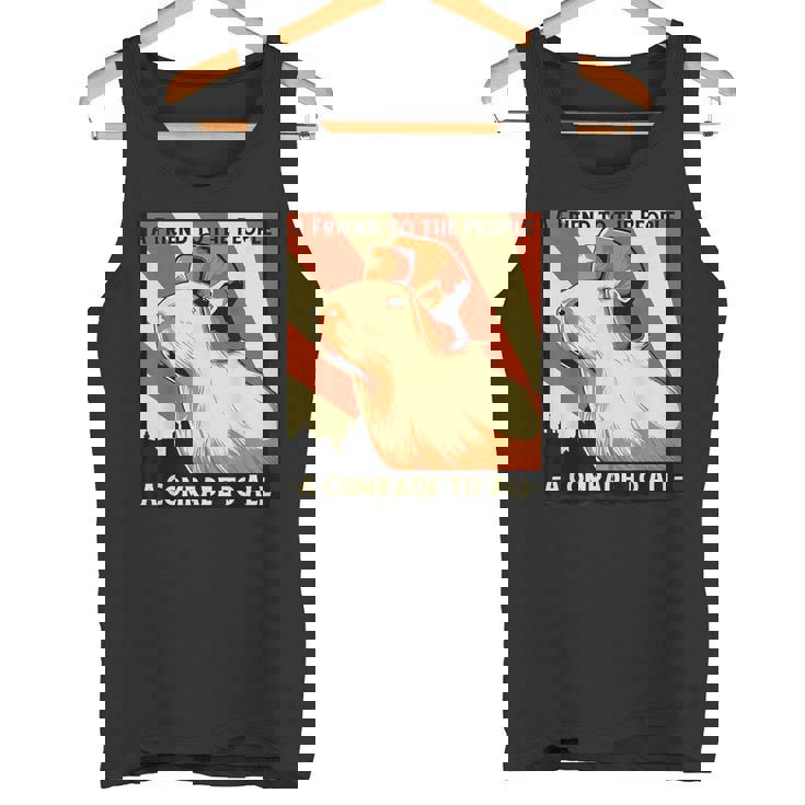 ソ連共産主義カピバラソビエト民衆への友 タンクトップ