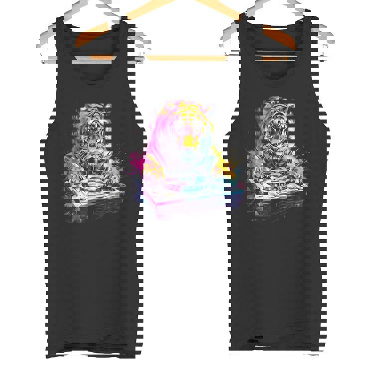 タイガーミュージック Dj ターンテーブル Dj タイガーテクノ ダンスクラブ ハウス タンクトップ